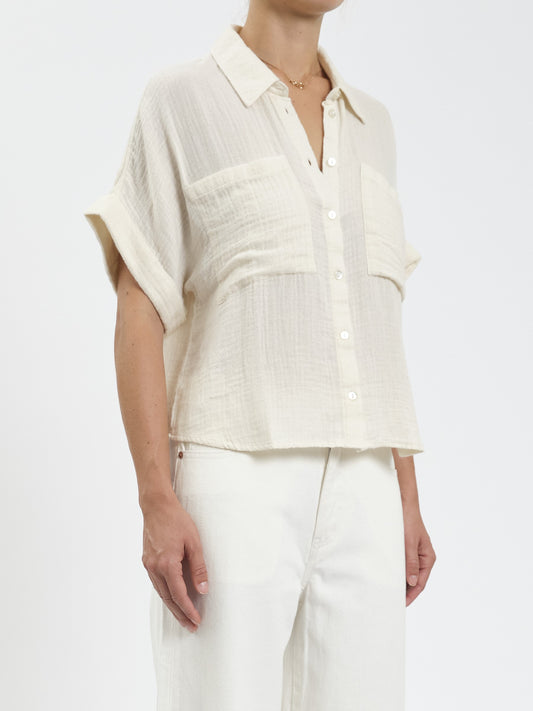 Kate Button Up in Vanilla