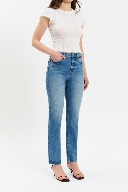 Smarty Pants High Rise Slim Straight in Alter Ego