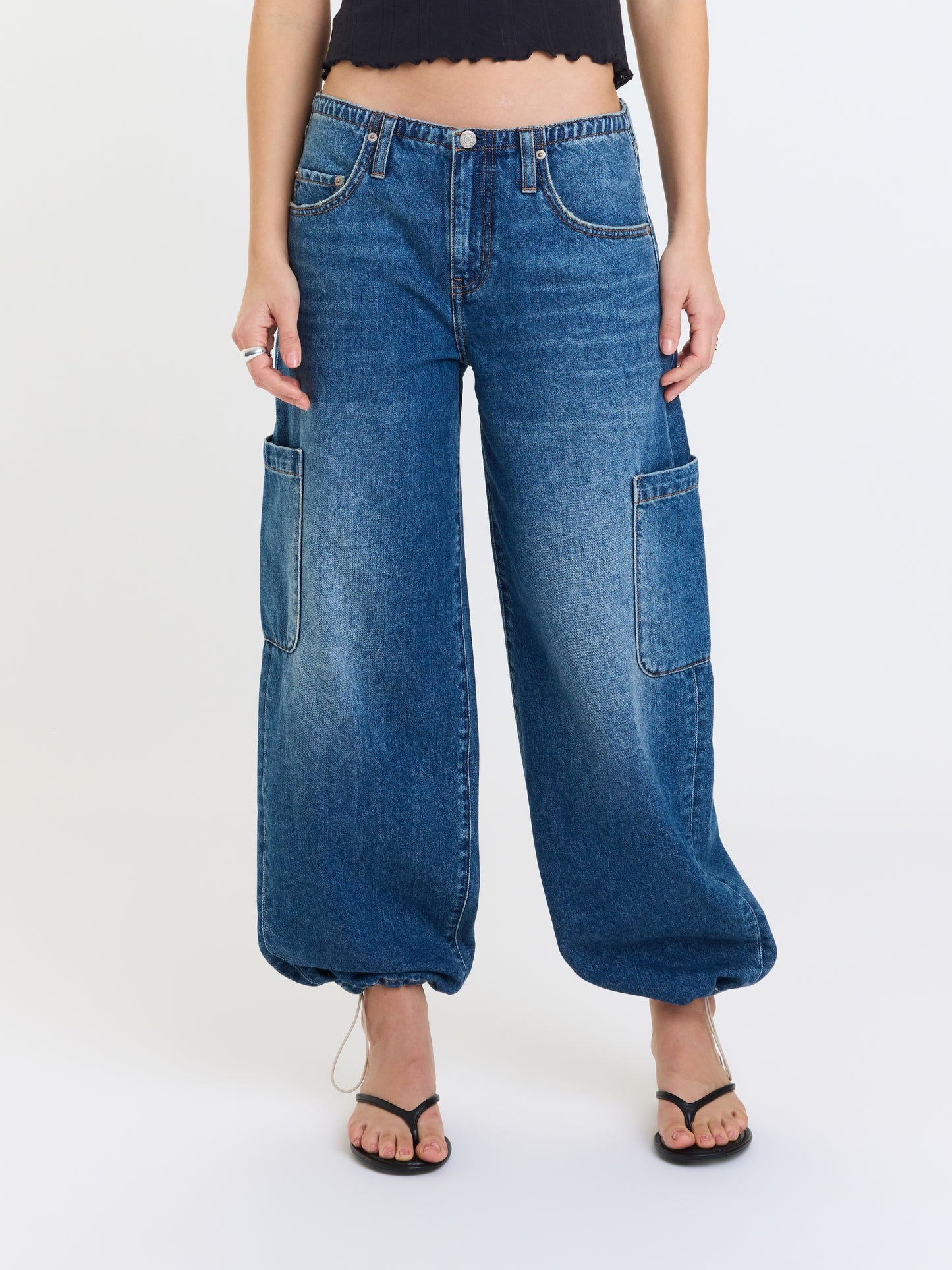 Mirage Mid Rise Cargo Harem in Snap