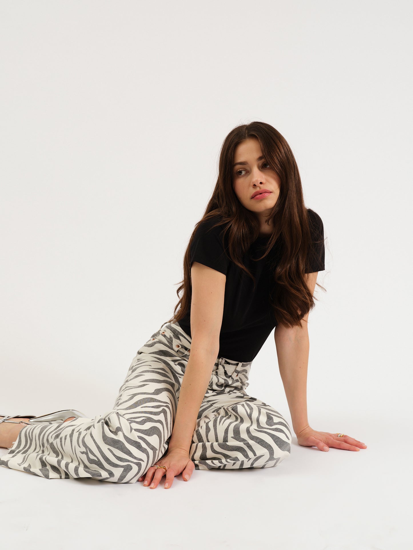 Far Out High Rise Wide in Zebra