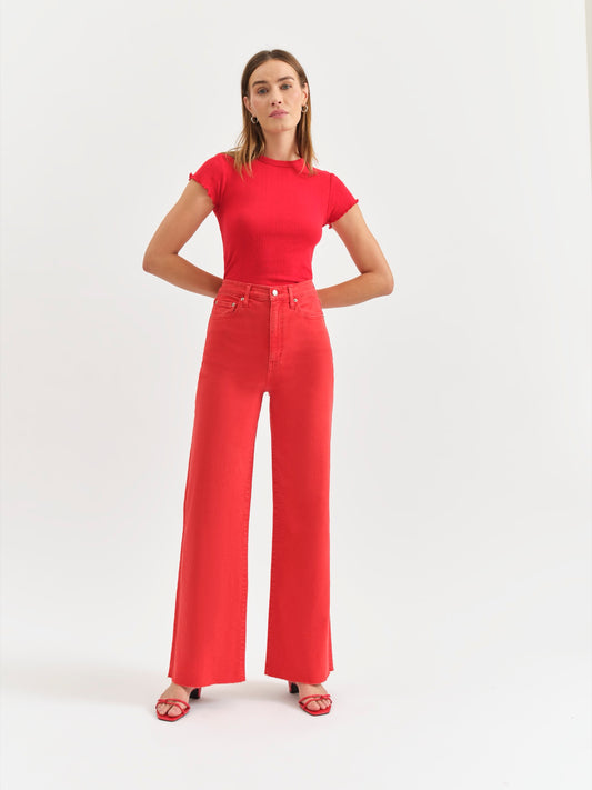 Far Out High Rise Wide in Cherry