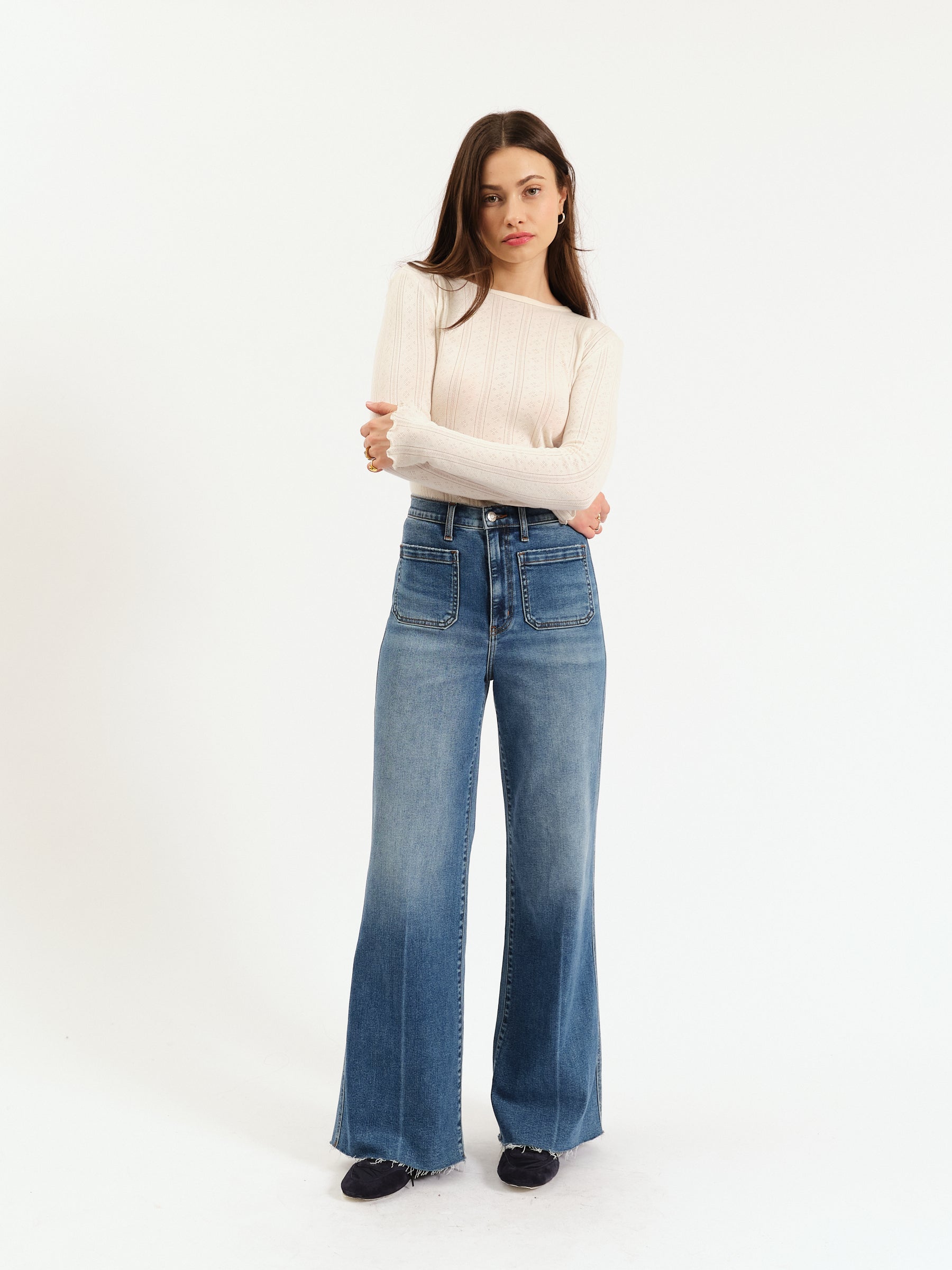 Far Out High Rise Wide in Vintage City – Daze Denim