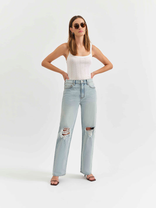 1999 Jeans Slouch 90s Fit in Bull's Eye Distressed