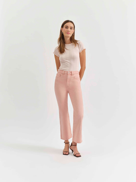 Soho High Rise Ankle Flare in Rosewater