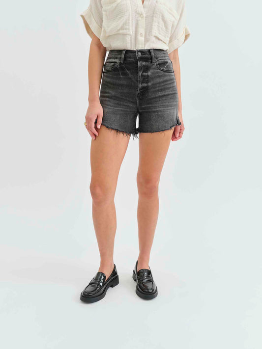 Bottom Line High Rise Short in Raven Vintage