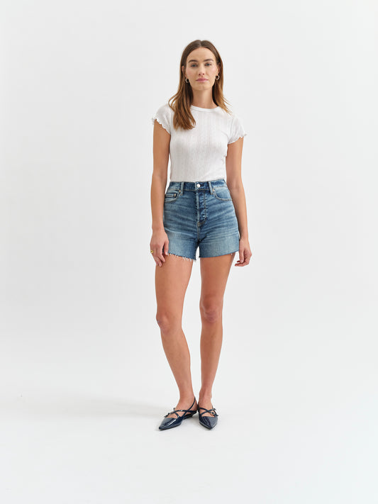 Bottom Line High Rise Short in Perfection