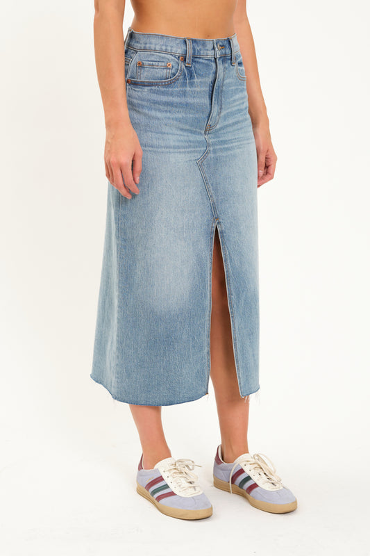 Girl Next Door Midi Skirt in Fools Gold