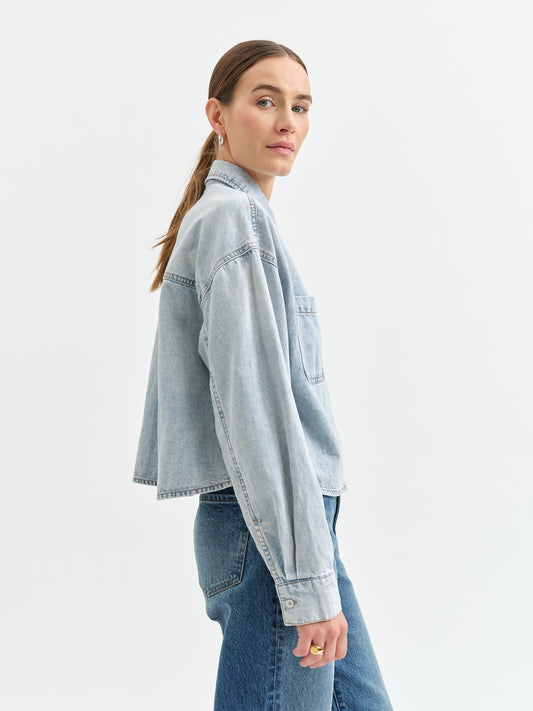 The Editor Cropped Button Up in Call Me