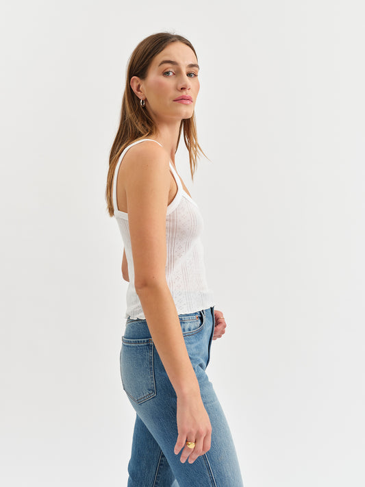 Blossom Baby Tank in White Hot