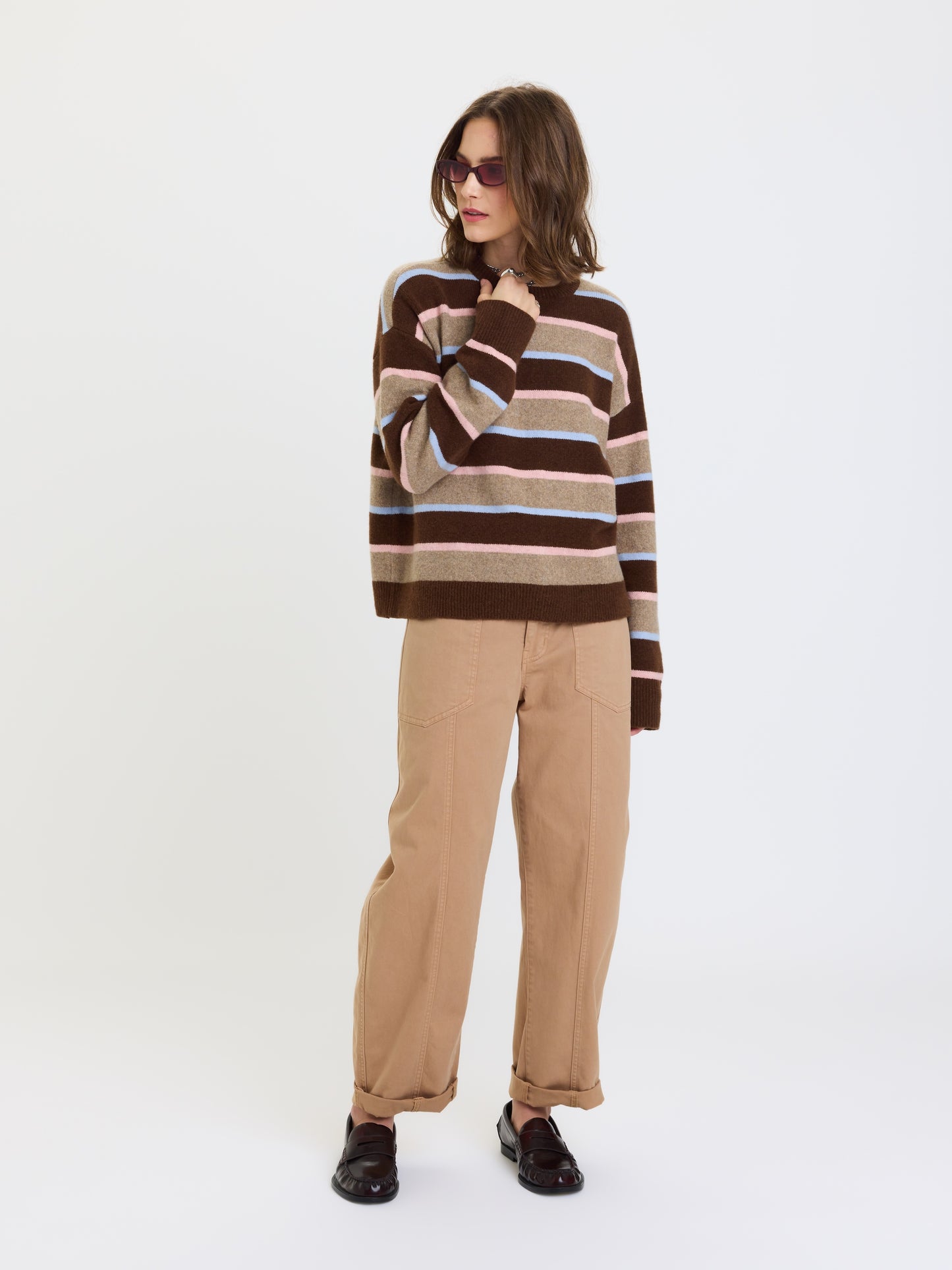 Carlyle Everyday Crewneck in Dune Stripe