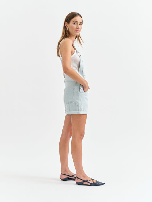 Baby Blues Short Overalls in Blue Bell Stripe