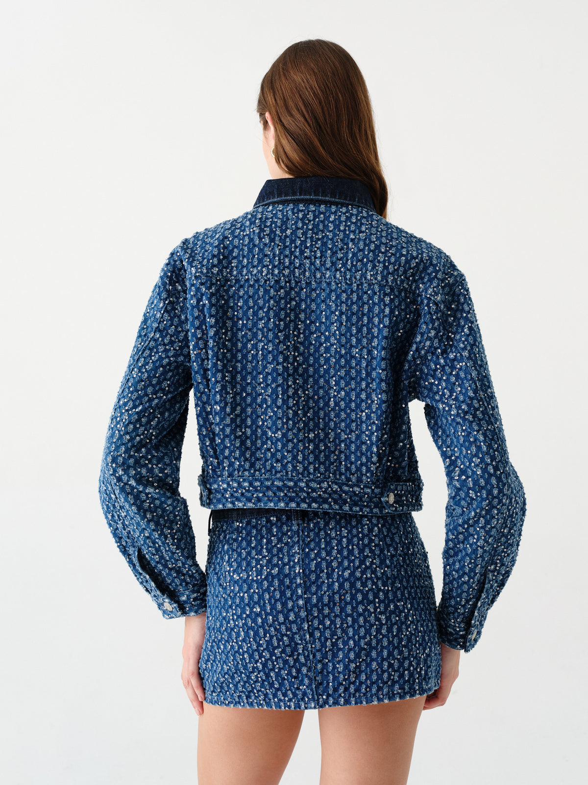 Del Mar Cropped Trucker Jacket in Prism