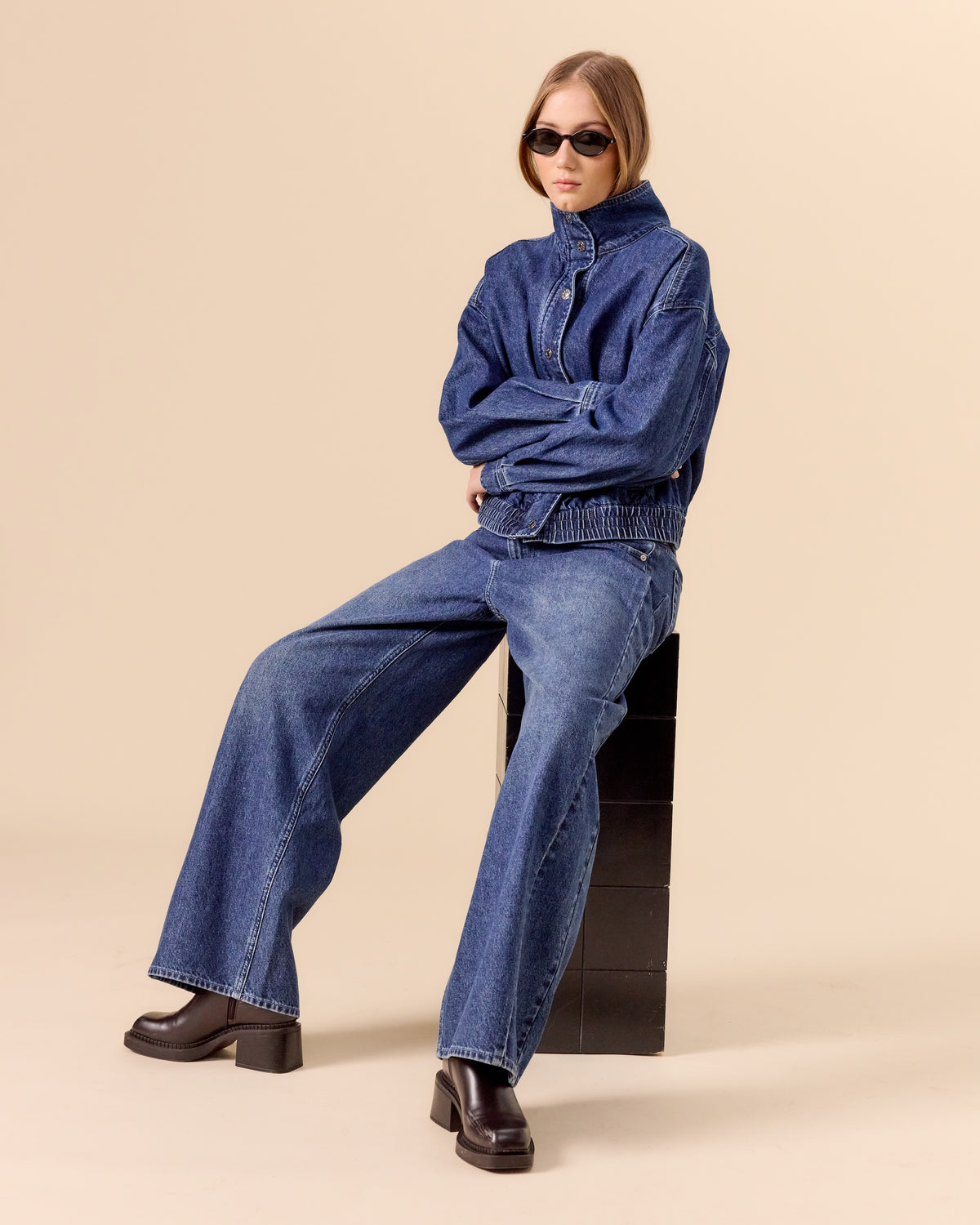 Hero High Rise Pleated Baggy Pant - Dreamland