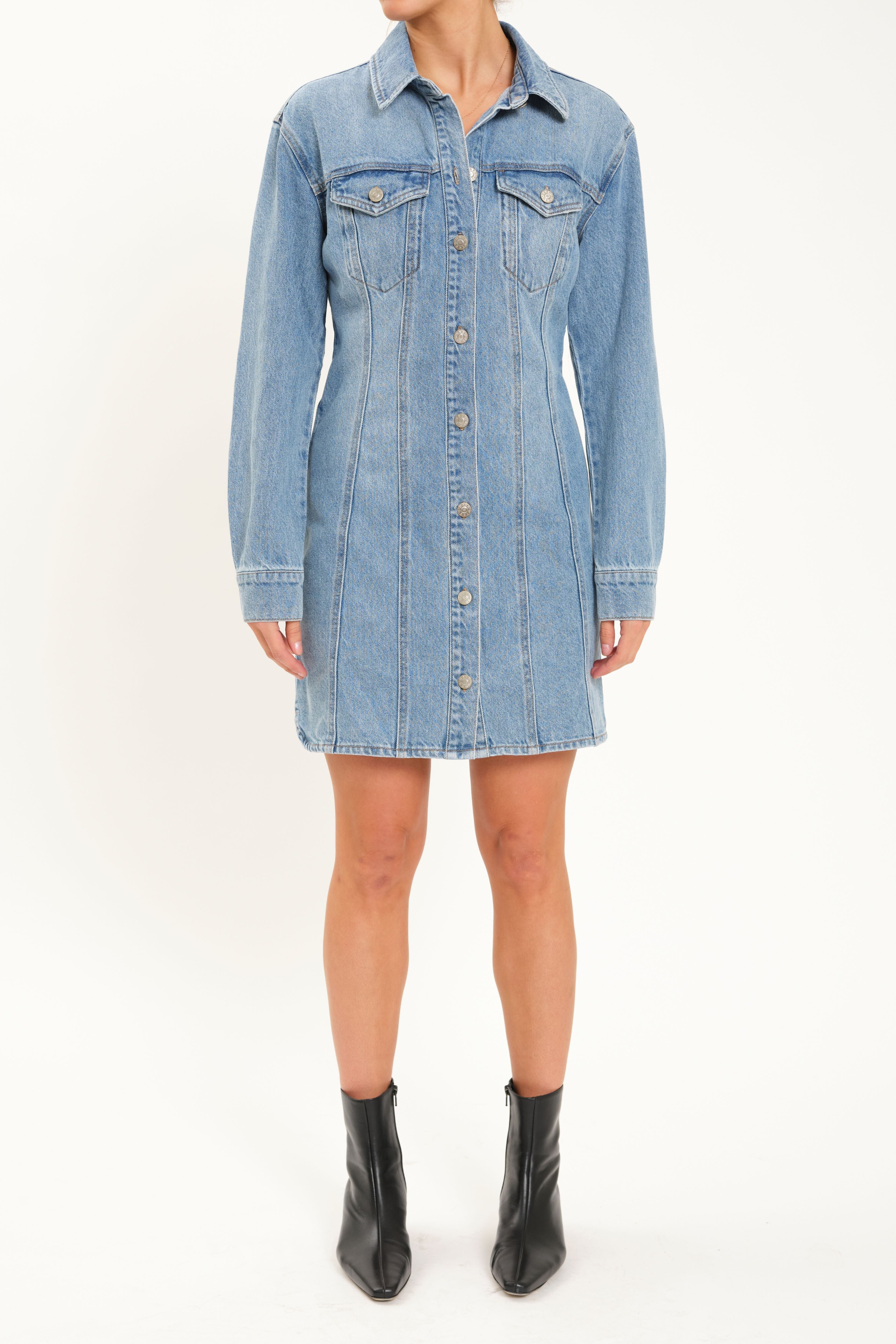 DAZE Dolly Denim Dress in THAT GIRL THAT GIRL / XL
