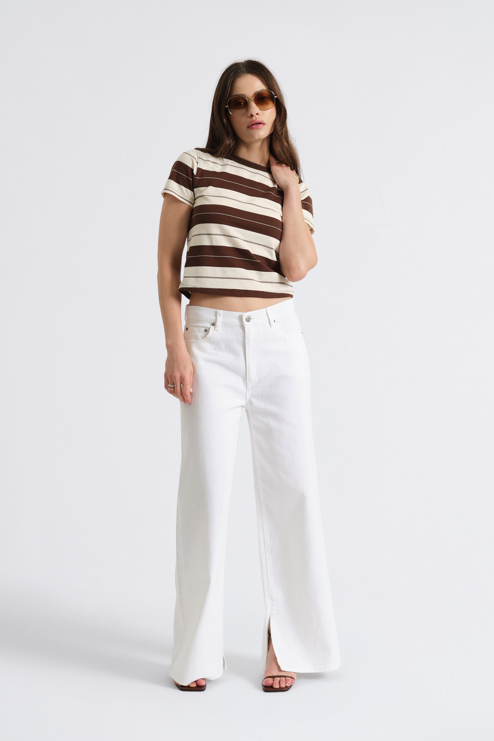 The Wanderer Mid Rise Palazzo in Lamb – Daze Denim