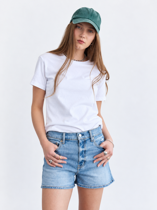 Troublemaker High Rise Short in Marina Vintage