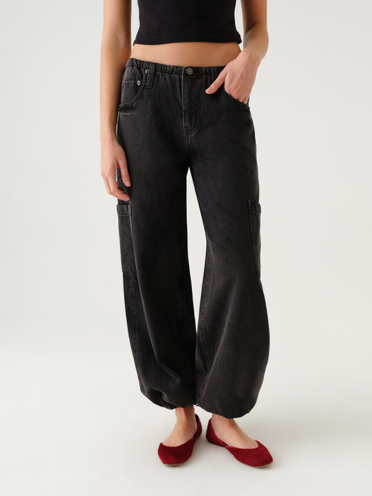Mirage Mid Rise Cargo Harem in Eclipse