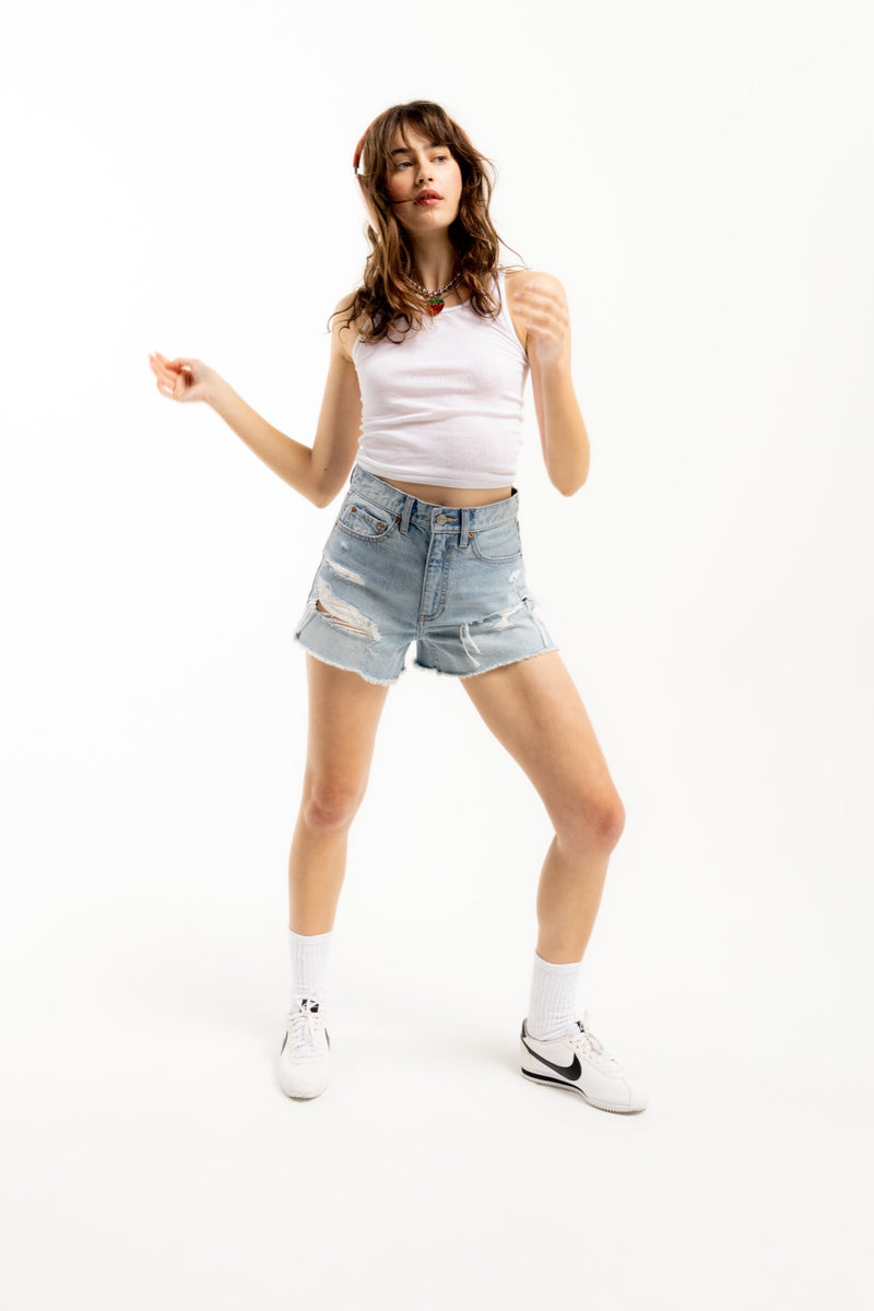 The Knockout High Rise Short in Karma – Daze Denim