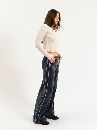 The Cozy Jean Wide Leg Pull On in Sky Whisper