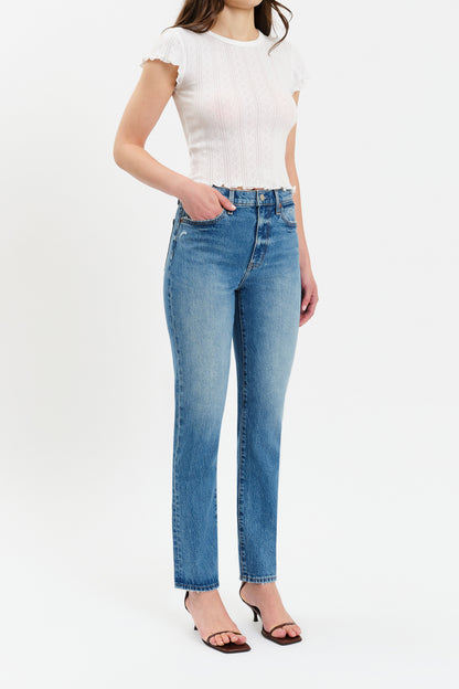 Smarty Pants High Rise Slim Straight in Alter Ego