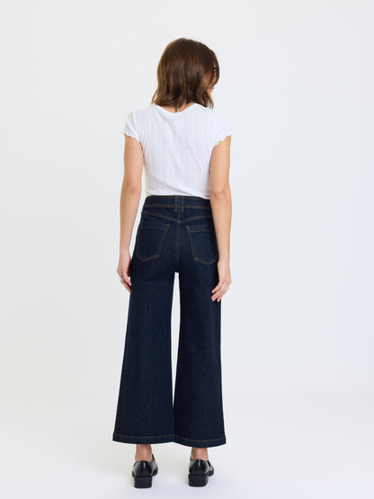 Valley Girl Wide Leg Ankle in Rinse