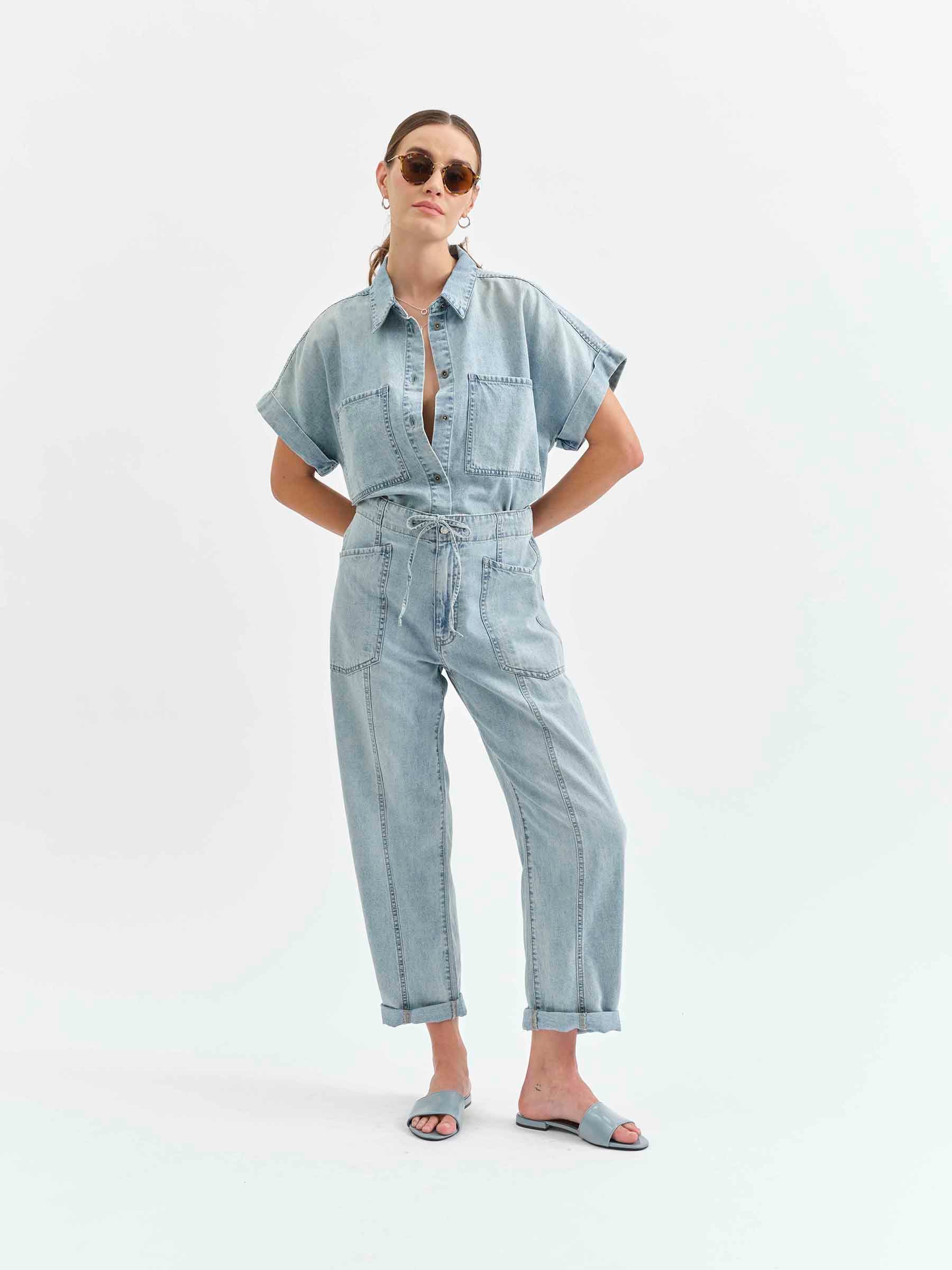 Villa Drawstring Barrel Leg in Wild Card – Daze Denim