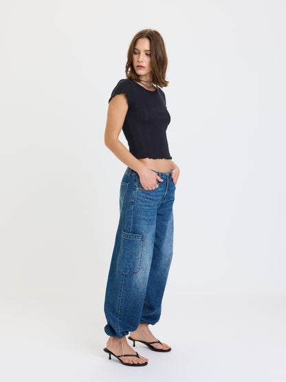 Mirage Mid Rise Cargo Harem in Snap