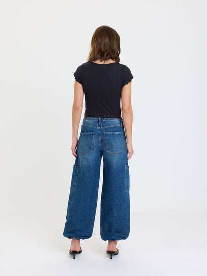 Mirage Mid Rise Cargo Harem in Snap