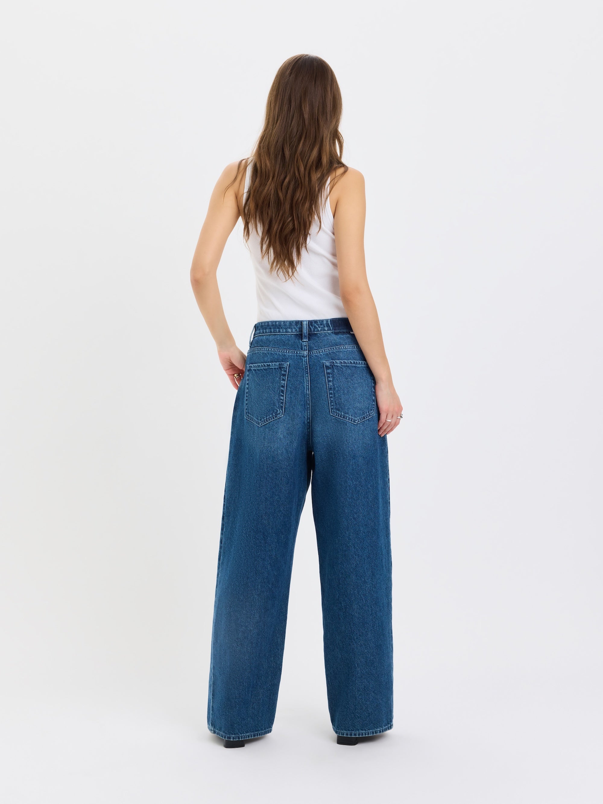 Hero High Rise Pleated Baggy Pant in Dreamland – Daze Denim