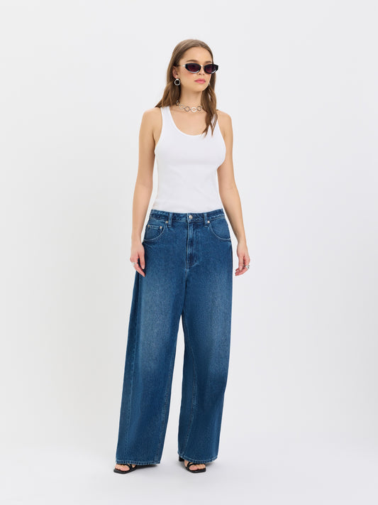 Hero High Rise Pleated Baggy Pant in Dreamland