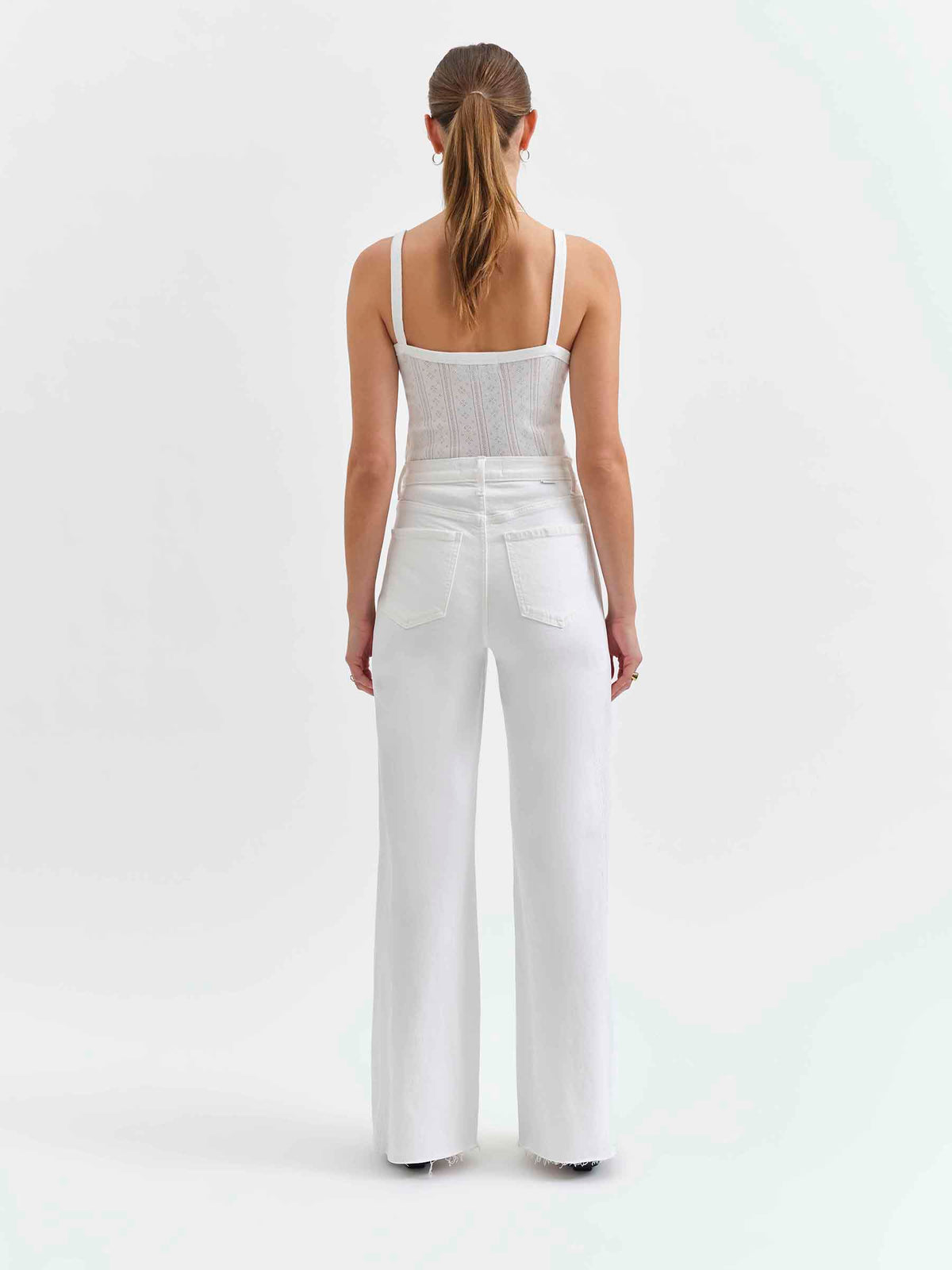 Far Out High Rise Wide Leg With Seaming in Lamb