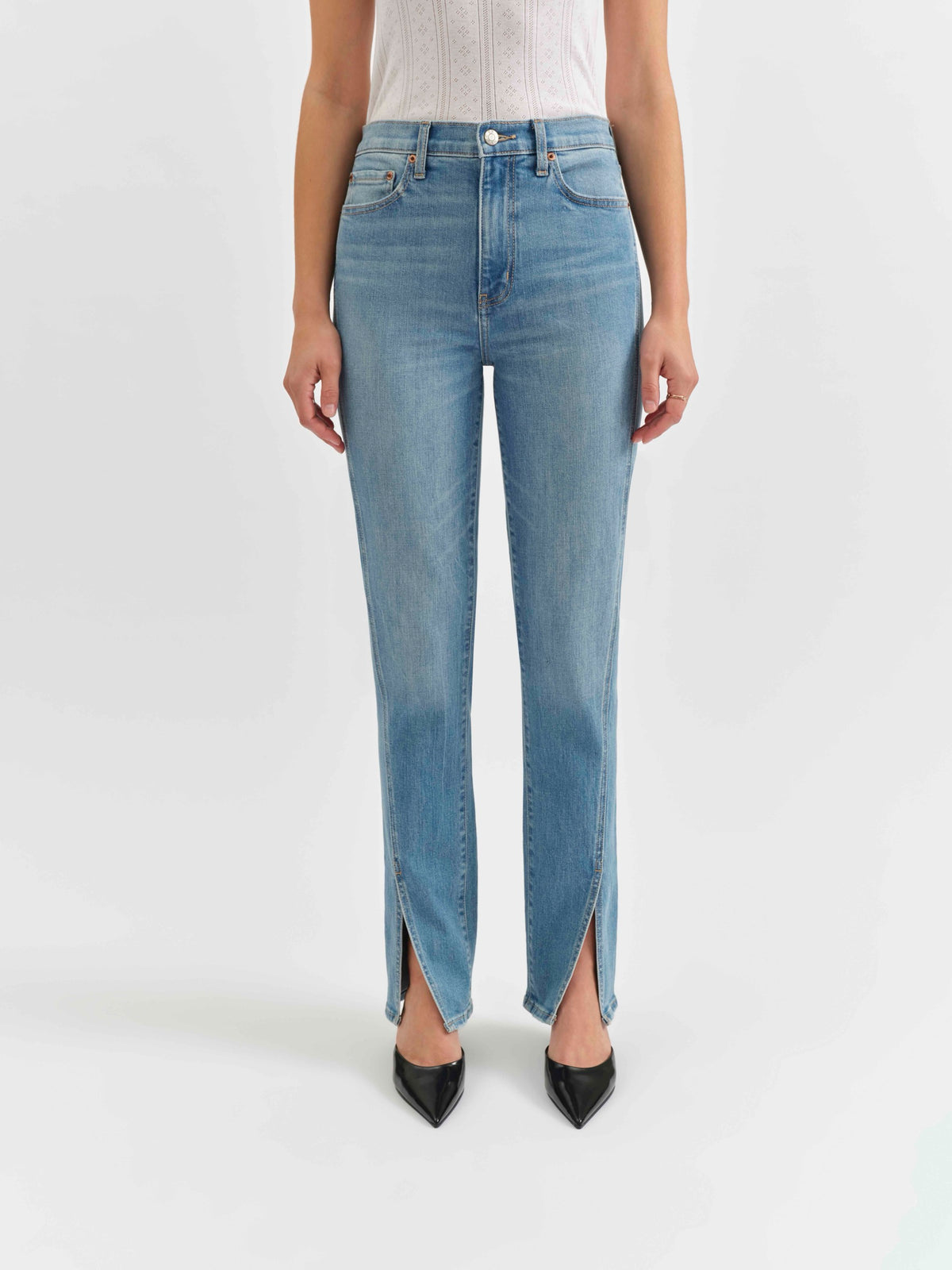 Downtown Slim Split Hem in Chatty