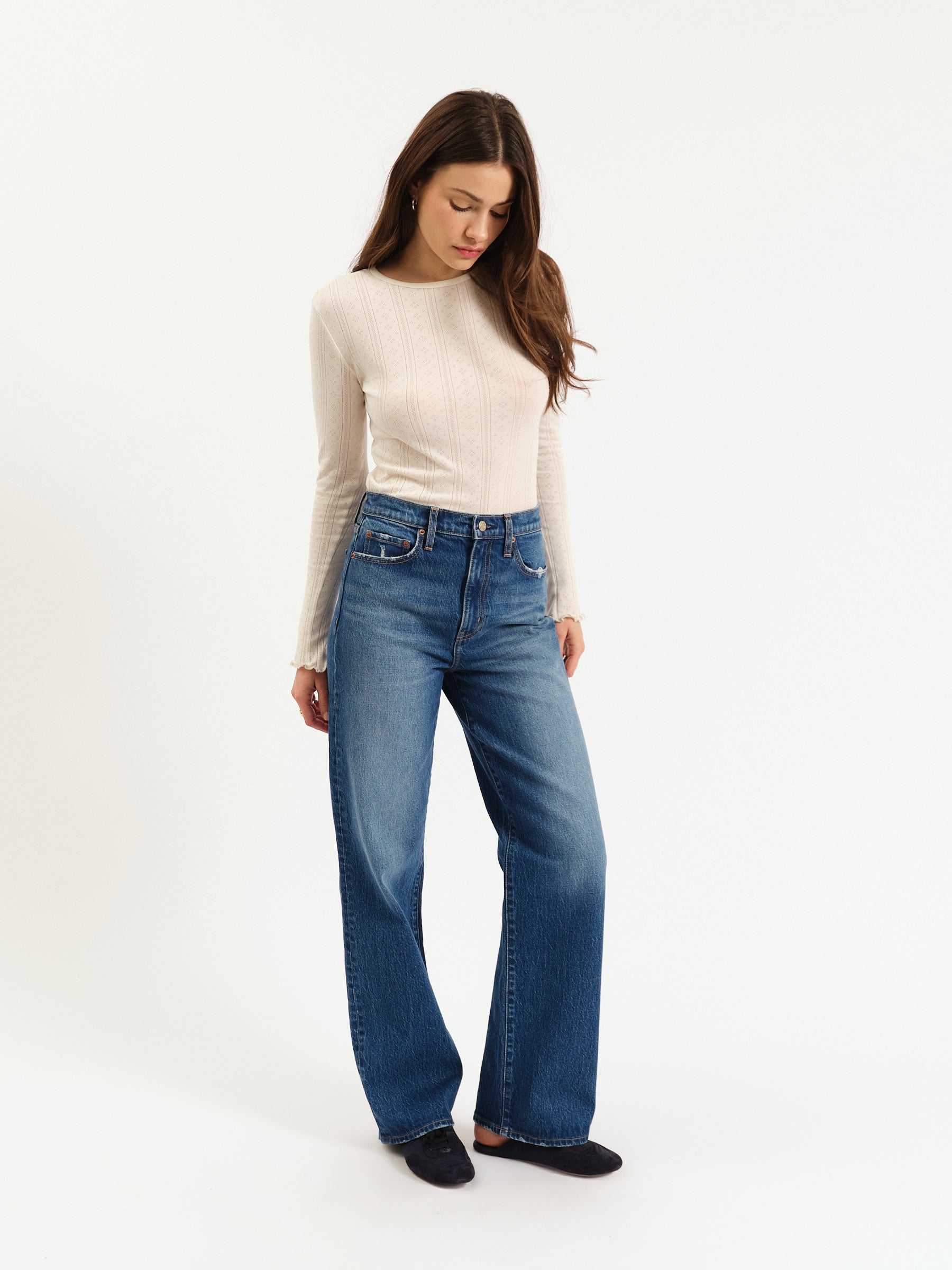 City High Rise Straight Leg in Bright Blue – Daze Denim