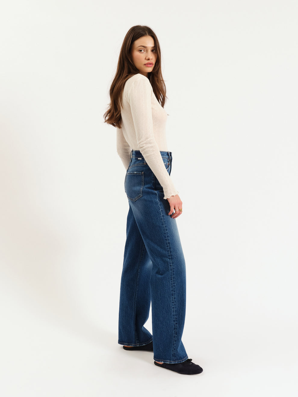 City High Rise Straight Leg in Bright Blue Daze Denim