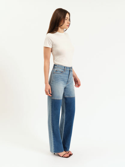 City High Rise Straight Leg in Double Dip