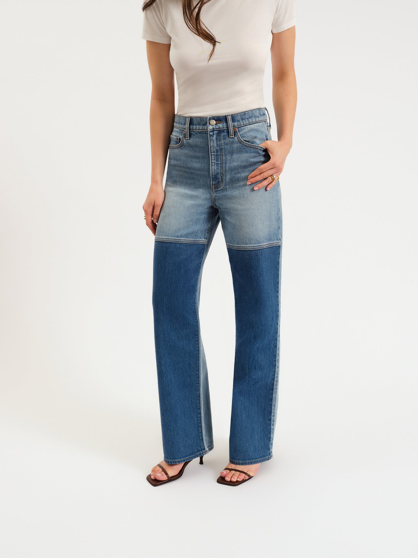 City High Rise Straight Leg in Double Dip