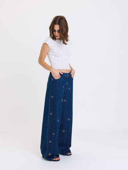 The Wanderer Mid Rise Palazzo in Glimmer