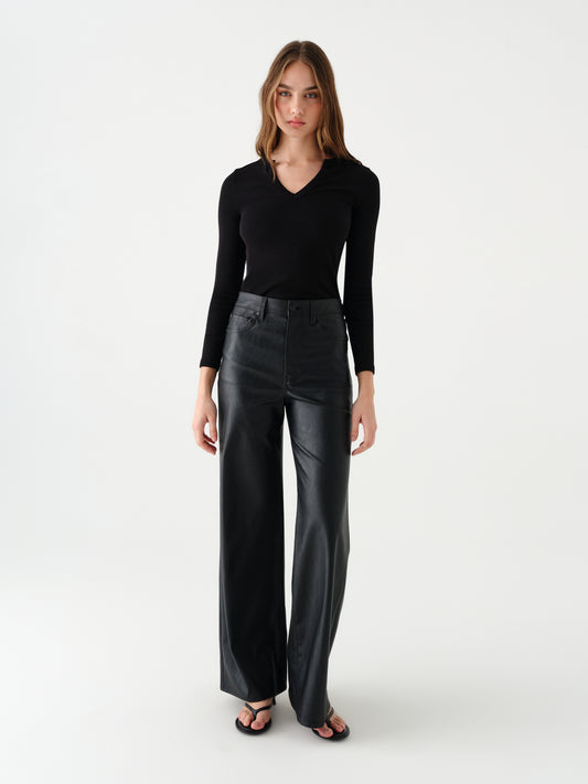 Far Out High Rise Wide Leg in Black