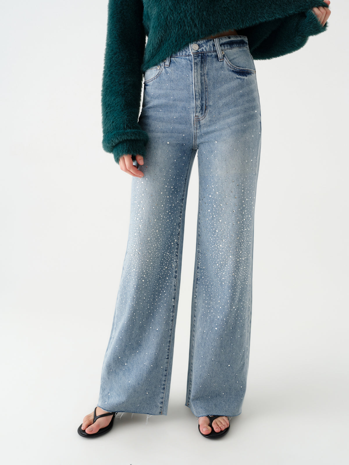Far Out High Rise Wide Leg in Stardust