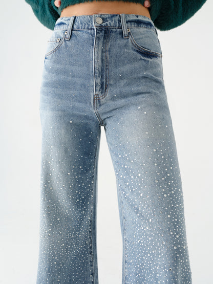 Far Out High Rise Wide Leg in Stardust