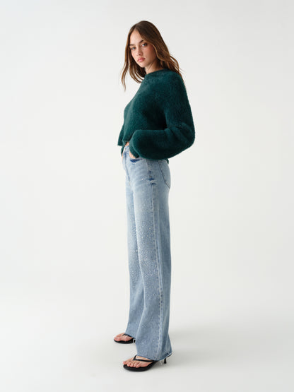 Far Out High Rise Wide Leg in Stardust