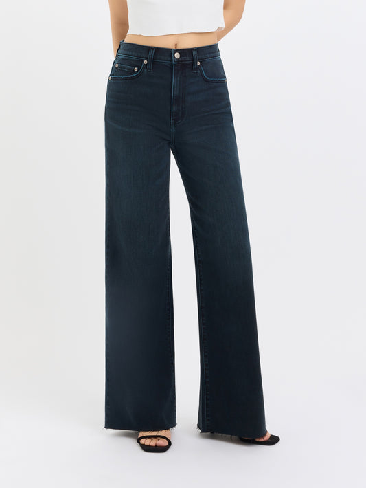 Far Out High Rise Wide Leg in Midnight
