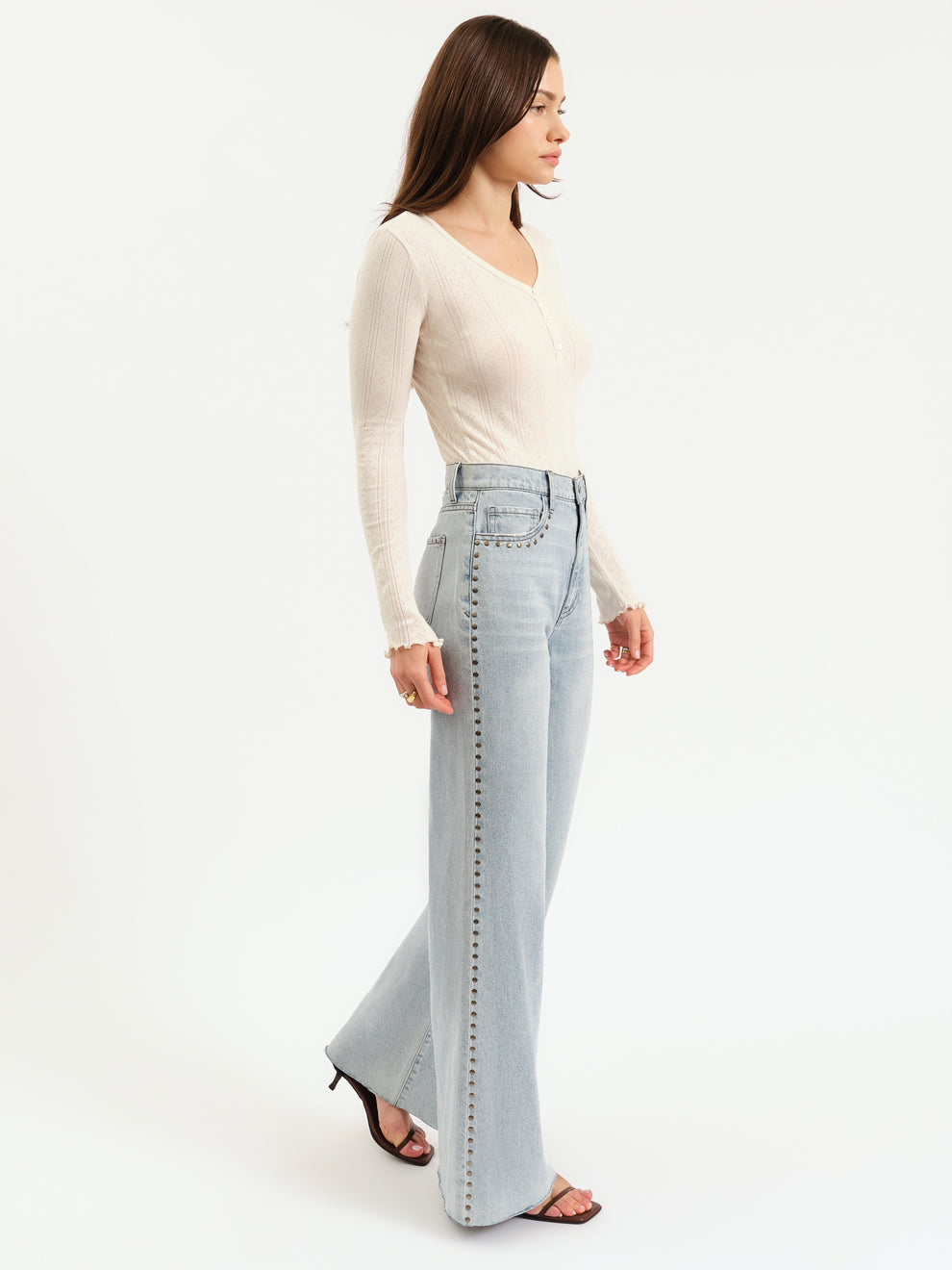 Far Out High Rise Wide in Let's Dance Daze Denim