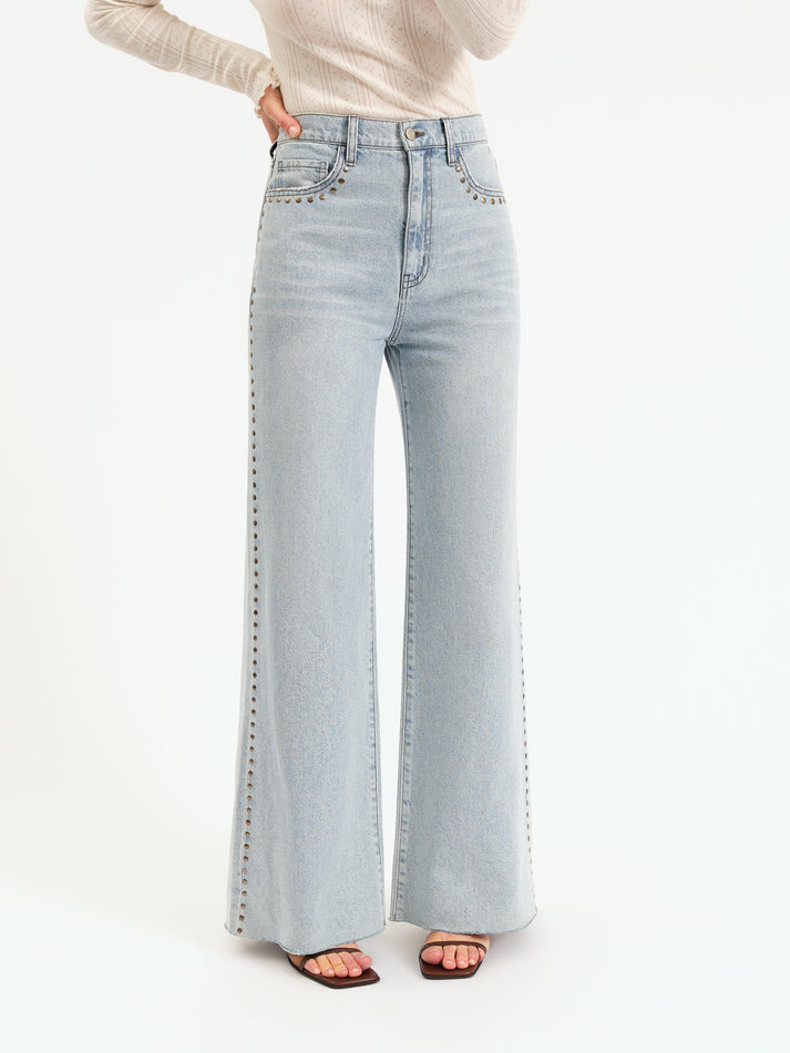Far Out High Rise Wide in Let's Dance Daze Denim