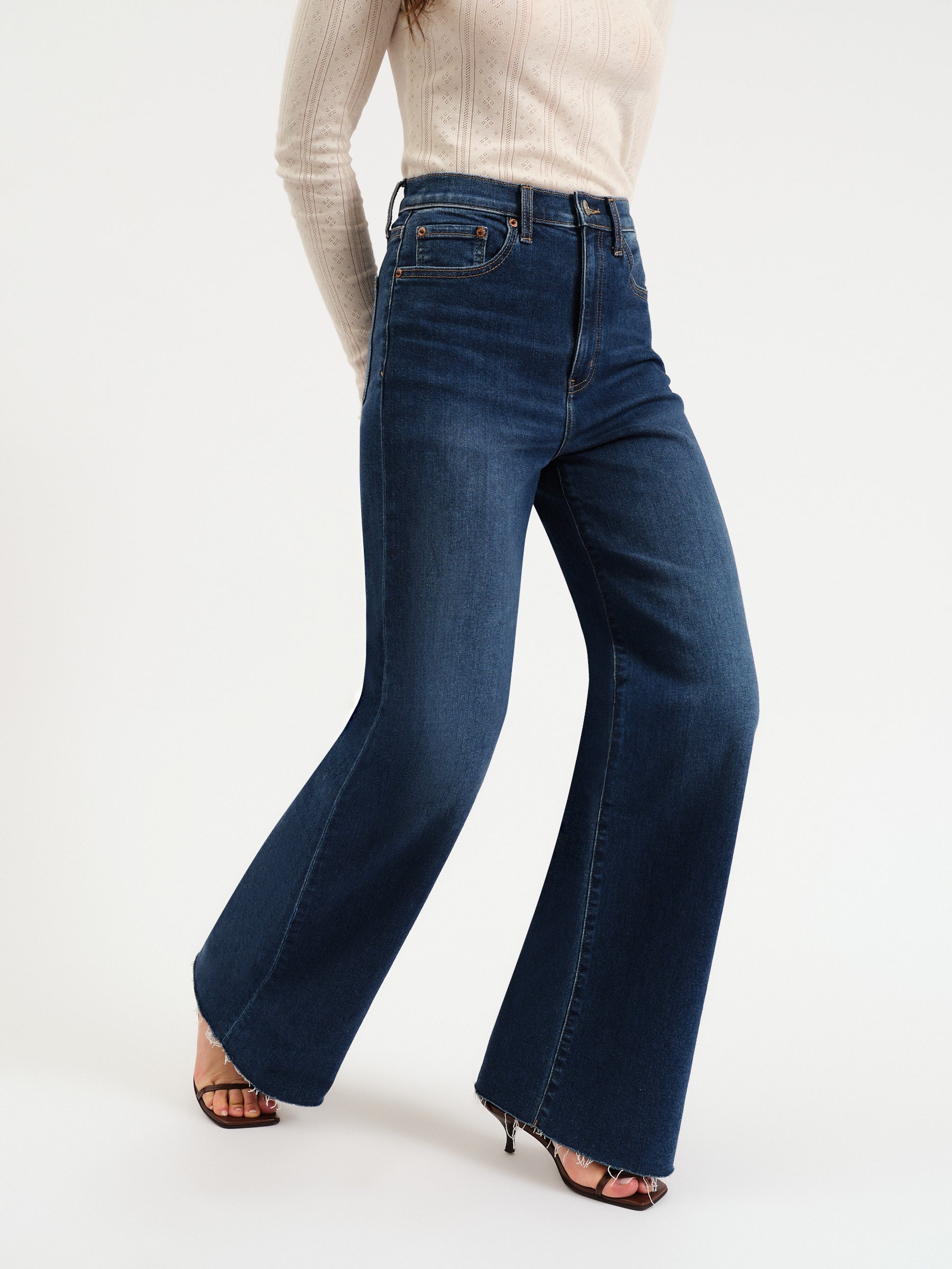 Far Out High Rise Wide in Waterfall Daze Denim