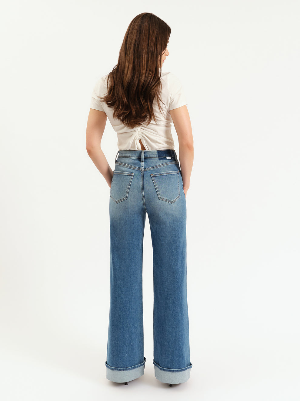 Far Out High Rise Wide in Big Break Daze Denim