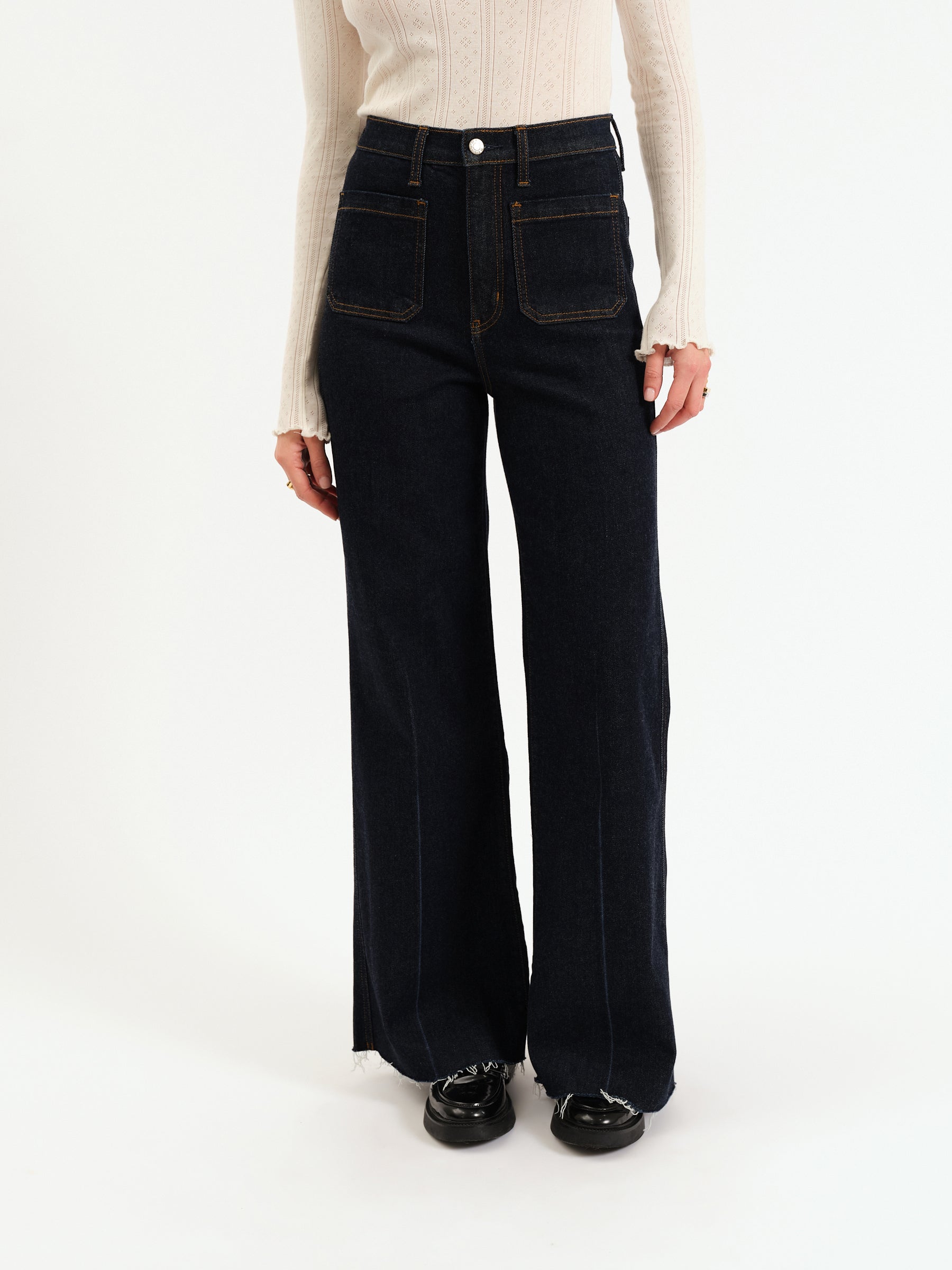 Far Out High Rise Wide Leg in Rinse – Daze Denim