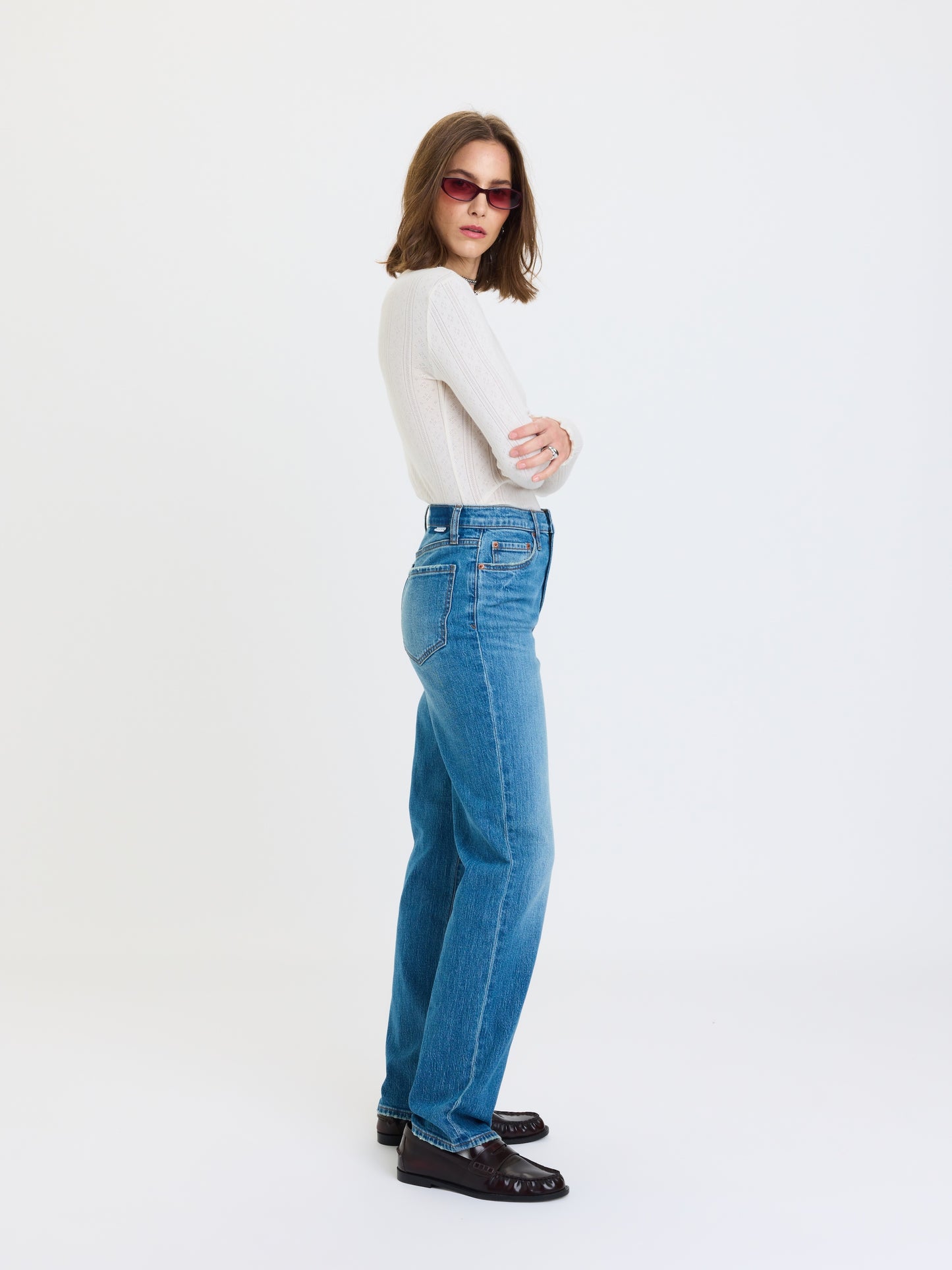 Sundaze High Rise Vintage Straight in Cloudline