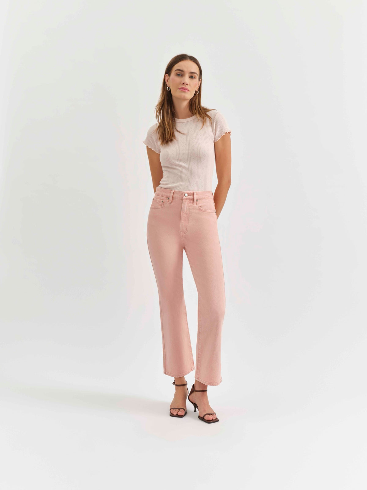 Soho High Rise Ankle Flare in Rosewater – Daze Denim