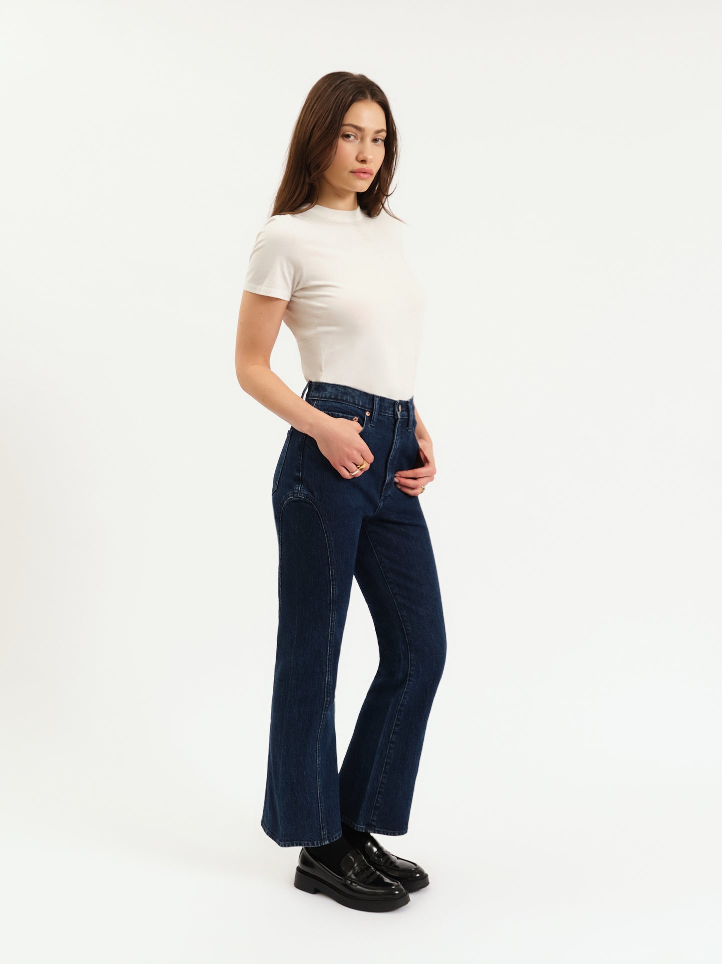 Soho High Rise Ankle Flare in Flip Side